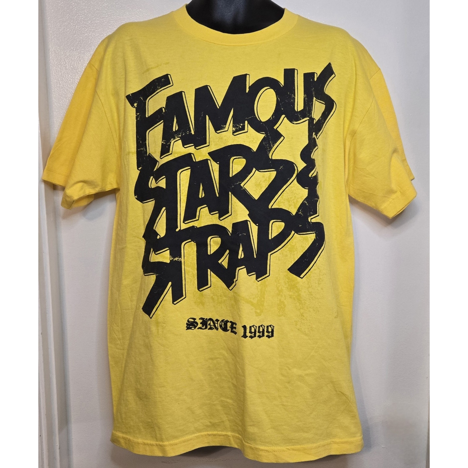 Famous Stars & Straps Steel White Fsas Fms Travis Barker Blink 182 T-Shirt Nwt L